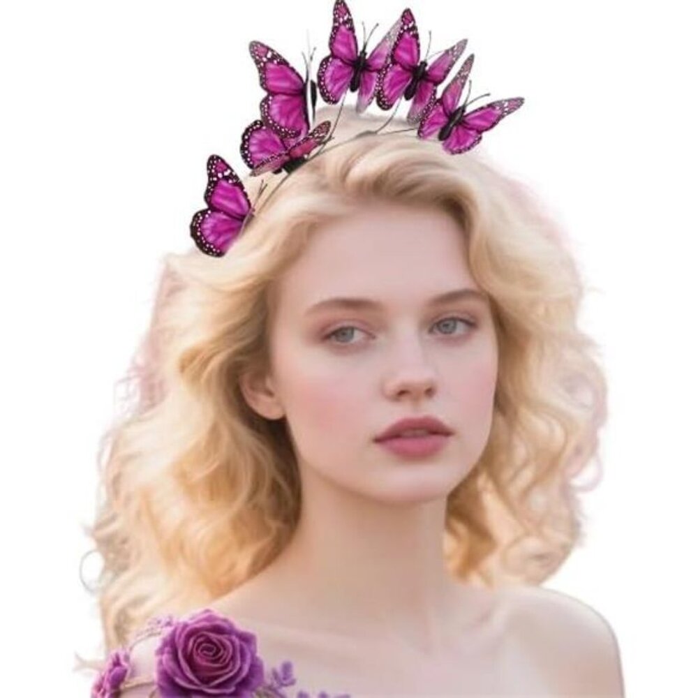 Customizable Butterfly Fascinator Headband | 3D Monarch Butterfly Crown